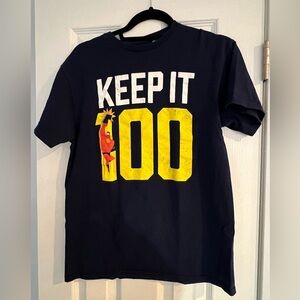 Disney Parks The Incredibles Keep It 100 Men's Short Sleeve T-Shirt M Dark Navy